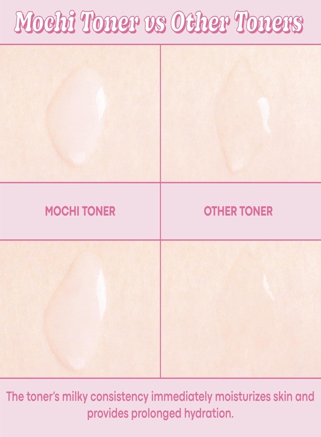 TONYMOLY Mochi Milky Toner Set – Hydrating Korean Toner with Ceramide, Cica, Panthenol & Hyaluronic Acid – Strengthens Skin Barrier, Soothes & Moisturizes – 500ml + 100ml Travel Size Duo - Image 3
